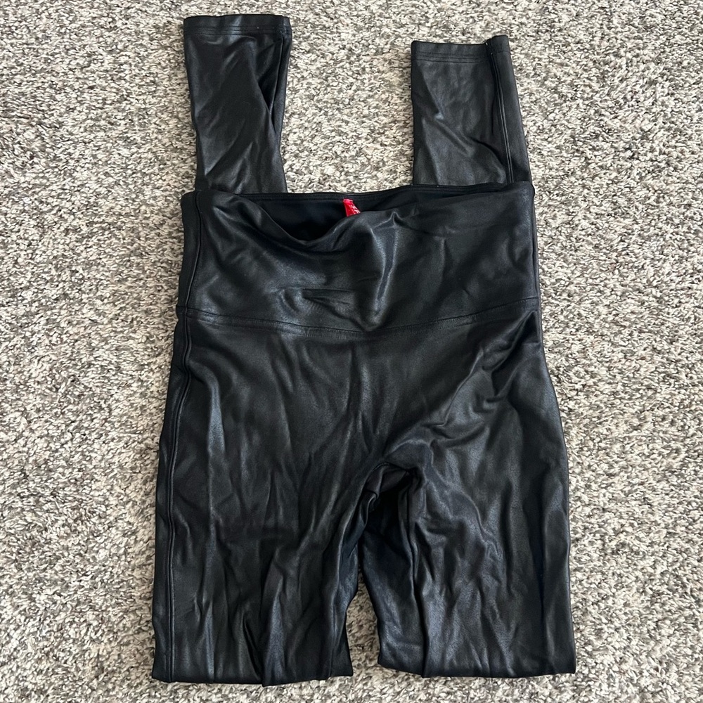 Spanx Black Faux Leather Leggings